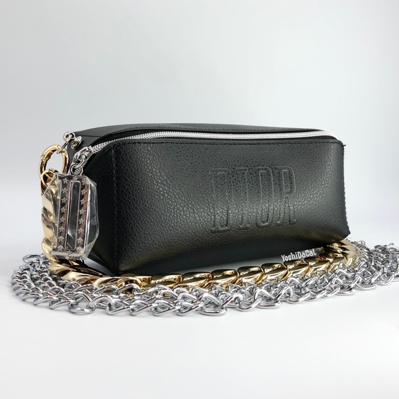 🆕 Dior Beauty Cosmetic Case to Crossbody Bag Purse, Black, New - Picture 4 of 12